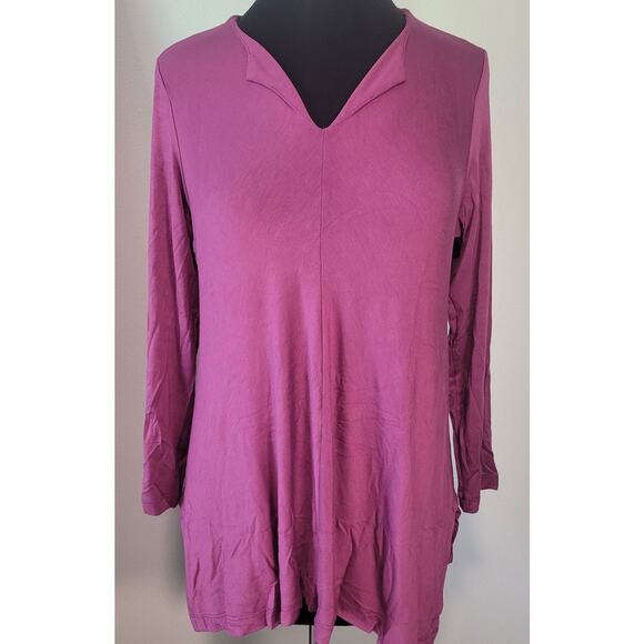 Soft Surroundings Plum A-Line Tunic P/M Long Sleeve Oversized – EUC - Picture 1 of 7